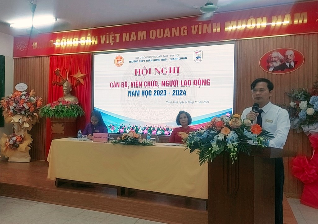 HỘI NGHỊ C�N BỘ - C�NG CHỨC - VI�N CHỨC TRƯỜNG THPT TRẦN HƯNG ĐẠO - THANH XU�N, NĂM HỌC 2023 - 2024